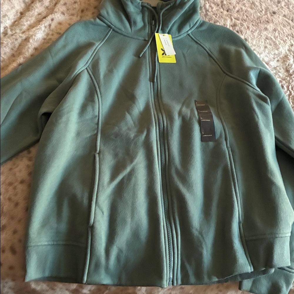 All In Motion Women’s Fleece Full Zip Hooded Sweatshirt - Picture 5 of 8